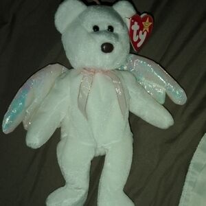 Ty White Bear with Iridescent Wings Plush
